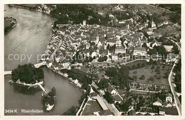 13711134 Rheinfelden AG Photo aérienne vue générale avec Rhein Rheinfelden AG