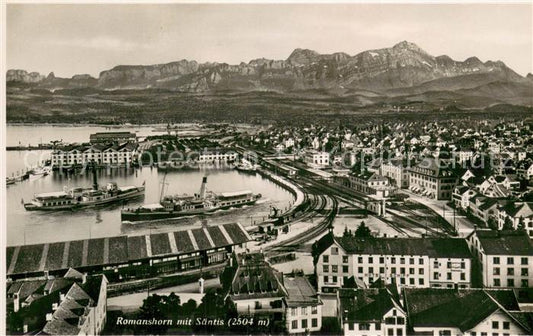 13710848 Romanshorn Bodensee Fliegeraufnahme mit Saentis Romanshorn Bodensee