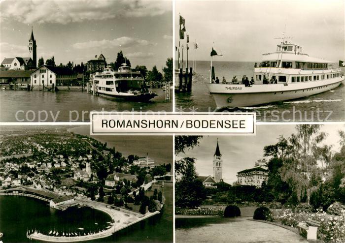 13711013 Romanshorn Bodensee Faehren Fliegeraufnahme Parkanlagen Romanshorn Bode