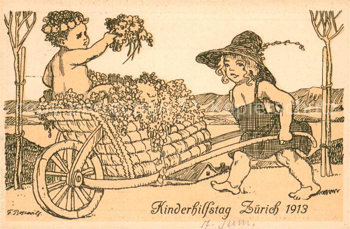 13709350 Zuerich ZH Kinderhilfstag Zuerich 1913 Zeichnung Zuerich ZH