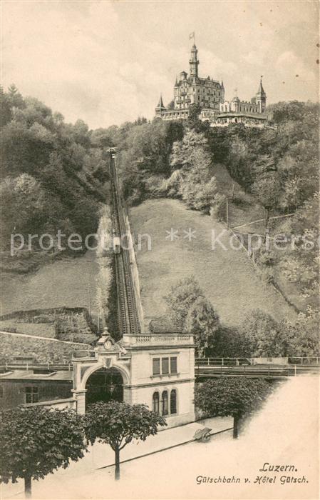 13709414 Lucerne LU Guetschbahn et Hôtel Guetsch