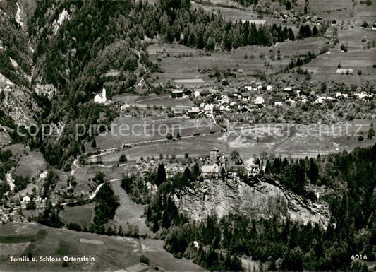 13709678 Tomils GR Fliegeraufnahme mit Schloss Ortenstein