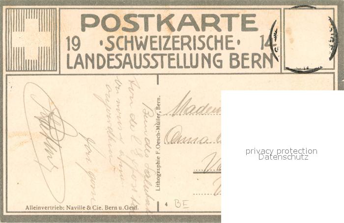 13748303 Bern BE Exposition nationale suisse Berne 1914 Bern BE