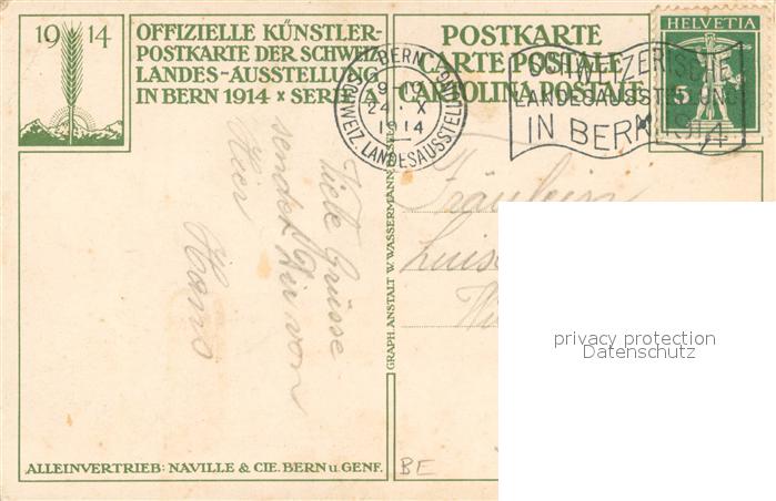 13748342 Bern BE Exposition nationale suisse Berne 1914 Fleurs Bern BE