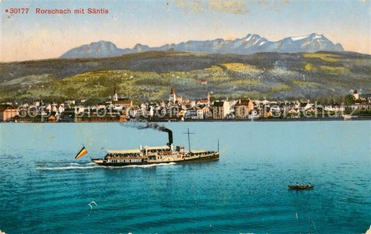 13729218 Rorschach Lac de Constance SG Panorama avec ferry et Saentis