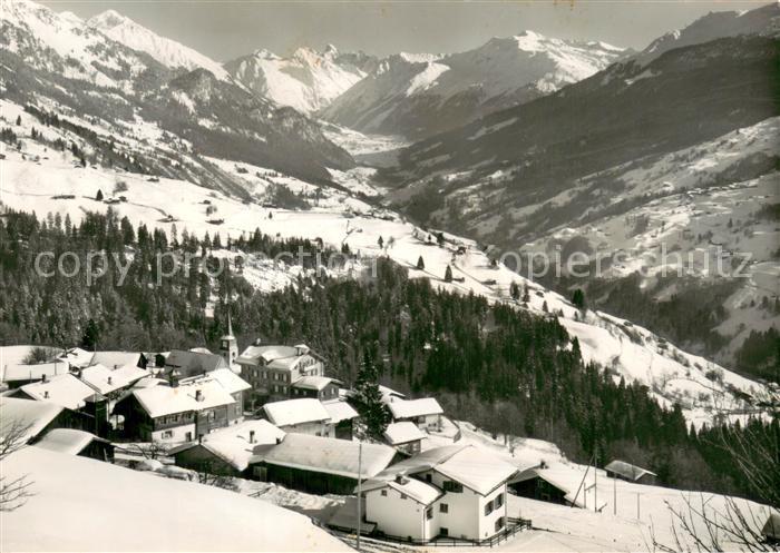 13729456 Pany GR Fliegeraufnahme mit Silvretta Gruppe und Klosters