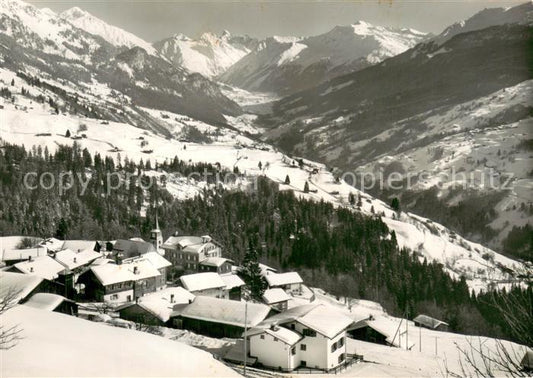 13729456 Pany GR Fliegeraufnahme mit Silvretta Gruppe und Klosters