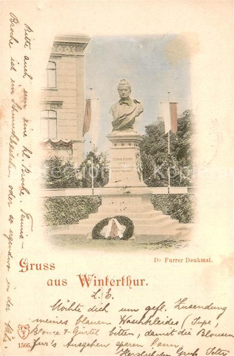 13728041 Winterthour ZH Monument du Dr Furrer