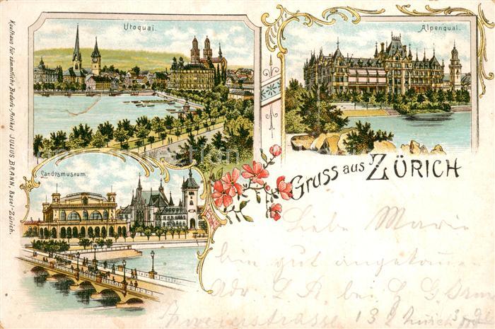 13736473 Zuerich ZH Utoquai Alpenquai Landesmuseum Zuerich ZH