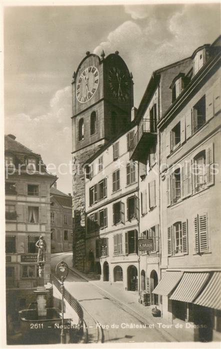 13740231 Neuchâtel NE Rue du Château et Tour de Diesse Neuchâtel NE