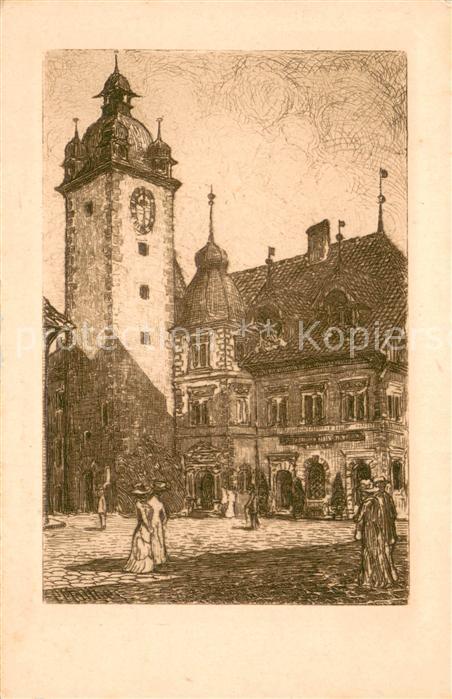 13740457 Lucerne LU Kornmarkt avec dessin de l'ancien hôtel de ville