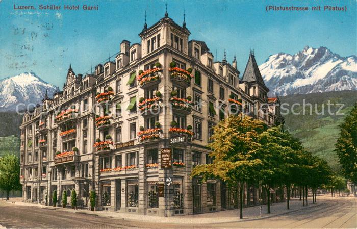 13745837 Luzern  LU Schiller Hotel Garni Pilatusstrasse m. Pilatus