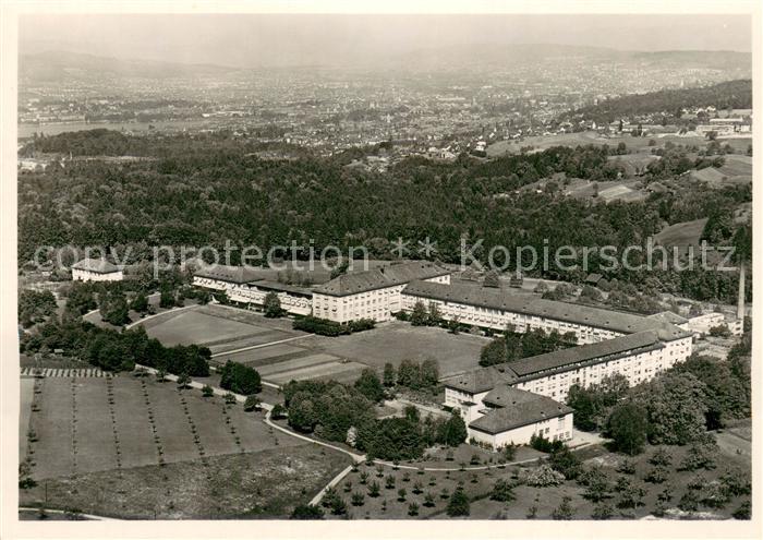 13746512 Neumuenster Zuerich Fliegeraufnahme Kranken- u. Diakonissenanstalt Neum