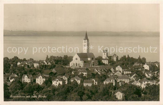 13750431 Romanshorn TG Vue sur la ville avec église Vue sur le lac de Constance Romansho