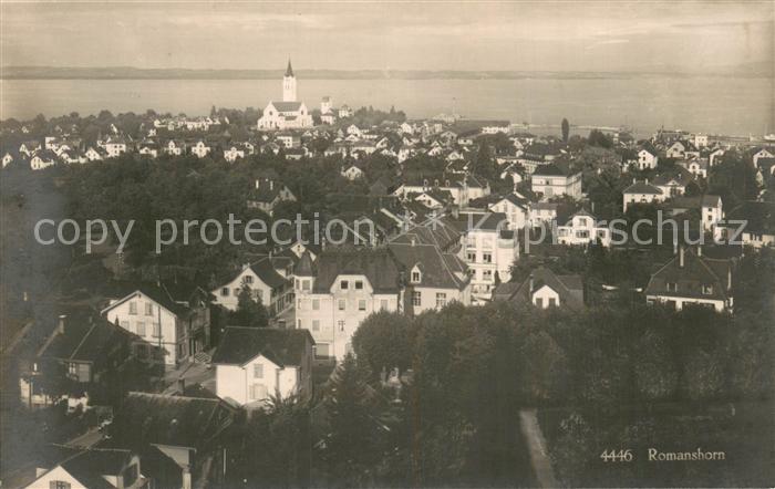 13750432 Romanshorn TG Vue sur la ville avec église Vue sur le lac de Constance Romansho