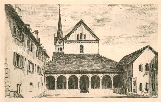 13750496 Schaffhausen SH Muenster Carte d'artiste dessinateur