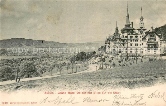 13750507 Zuerich ZH Grand Hôtel Dolder mit Blick auf die Stadt Zuerich ZH