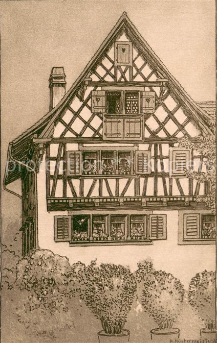 13774428 Zuerich ZH immeuble d'habitation Untere Weinegg carte d'artiste en cuivre Zuerich Z