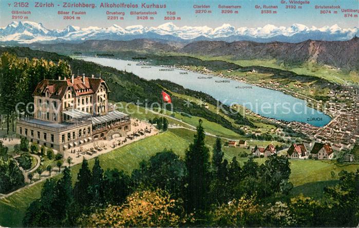 13774445 Zuerichberg ZH Kurhaus Zuerichsee sans alcool Panorama alpin depuis le V