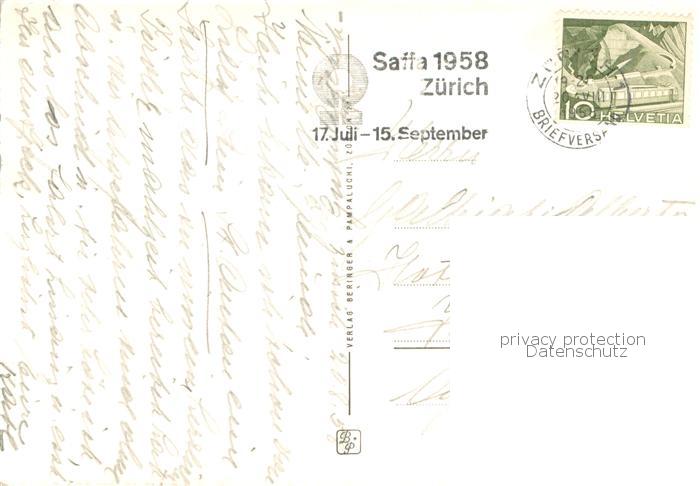 13783667 Zurich ZH SAFFA 1958 Zurich ZH