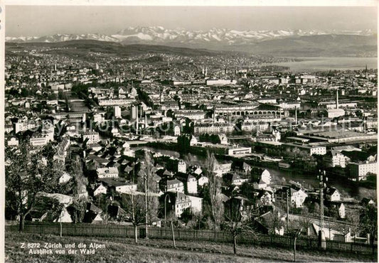 13783695 Zuerich ZH Vue générale avec panorama alpin Zuerich ZH