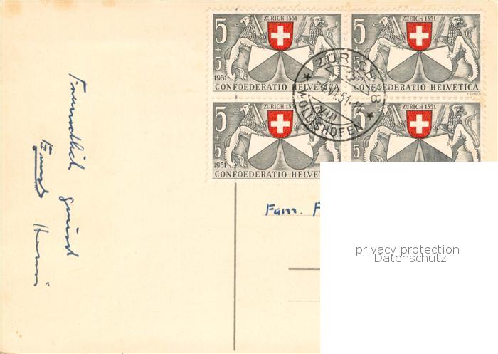 13783703 Zuerich ZH 600e anniversaire ZH dessin rivière et lac Zuerich ZH