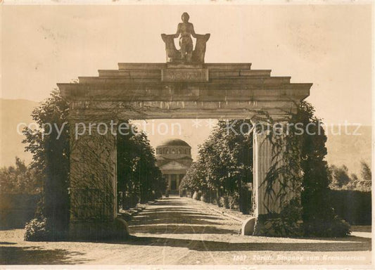 13783706 Zuerich ZH Crématorium avec entrée voûtée Zuerich ZH