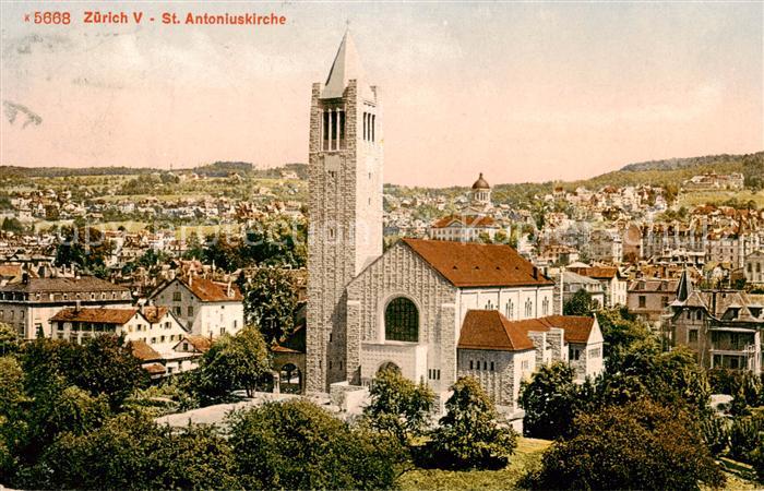 13792912 Zuerich ZH Église Saint-Antoine Vue extérieure Zuerich ZH