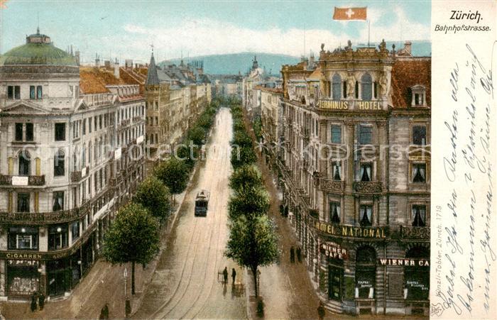 13792932 Zuerich ZH Bahnhofstrasse avec tram Zuerich ZH