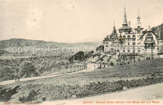 13792935 Zuerich ZH Grand Hôtel Dolder avec vue sur la ville de Zuerich ZH