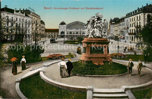 13794173 Bâle BS Monument Strassburger m. Gare fédérale de Bâle BS