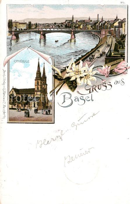 13794242 Bâle BS Rheinbruecke - Cathédrale Bâle BS