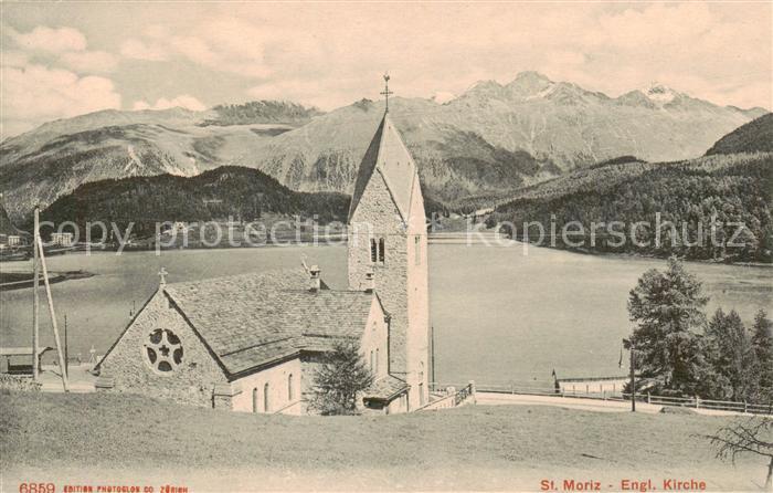 13795023 St Moritz Bad GR Vue extérieure de l'église anglaise St Moritz Bad GR