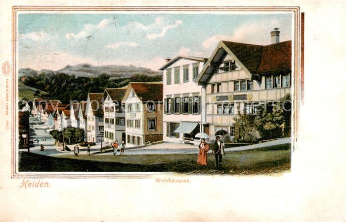 13797422 Heiden AR Werdstrasse Litho Heiden AR