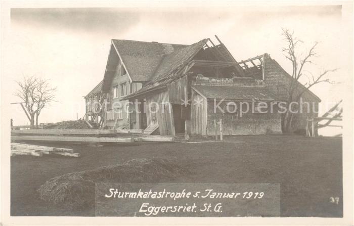 13797423 Catastrophe de la tempête Eggersriet SG janvier 1919