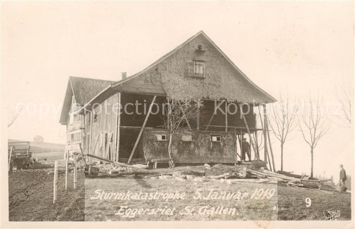 13797424 Catastrophe de la tempête Eggersriet SG janvier 1919