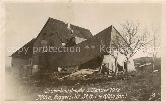 13797425 Catastrophe de la tempête Eggersriet SG janvier 1919