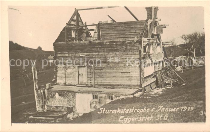 13797428 Catastrophe de la tempête Eggersriet SG janvier 1919