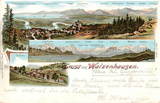 13797438 Walzenhausen AR Panorama Litho Walzenhausen AR