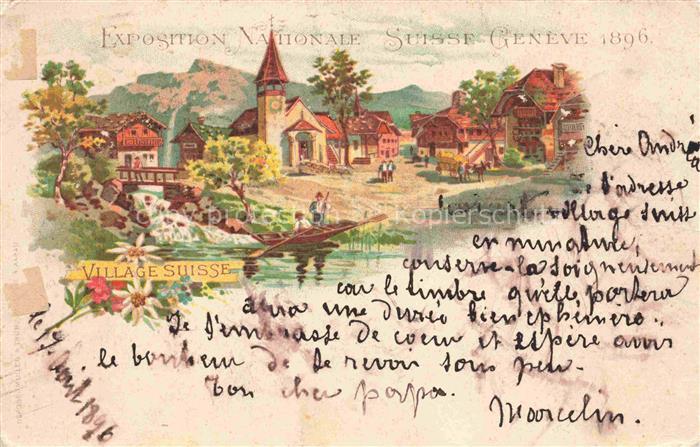 14015312 GENEVE Genf GE Exposition Nationale Suisse Geneve 1896 Village Suisse