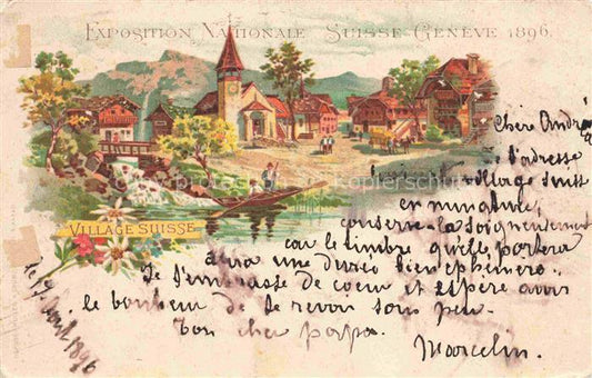 14015312 GENEVE Genf GE Exposition Nationale Suisse Geneve 1896 Village Suisse