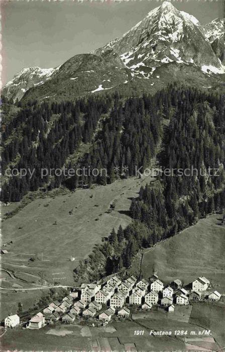 14017846 Tarasp Fliegeraufnahme mit Fontana