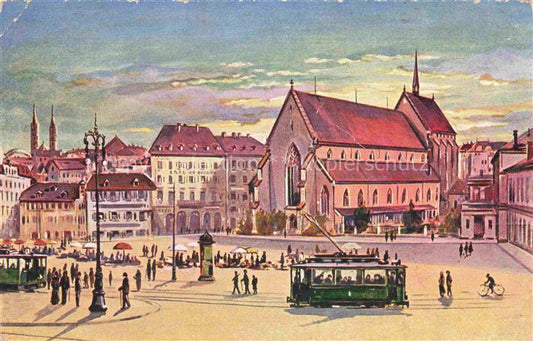 14018015 BASEL BS Barfuesserplatz mit historischem Museum