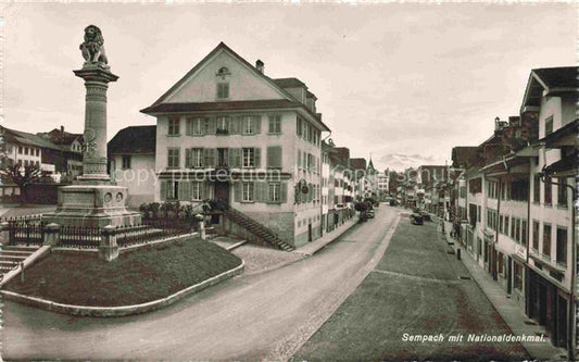 14019033 Sempach LU mit Nationaldenkmal