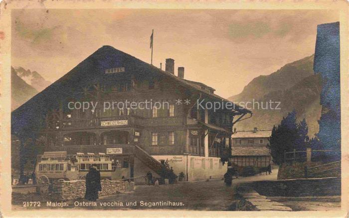 14019035 Maloja GR Osteria vecchia und Segantinihaus