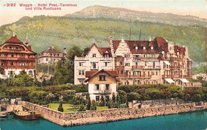 14019040 Weggis Vierwaldstaettersee LU Hotel Post Terminus und Villa Rusticana