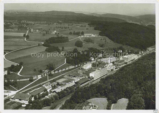 14019509 Kempttal ZH Fliegeraufnahme mit Fabrik von Maggis Nahrungsmitteln