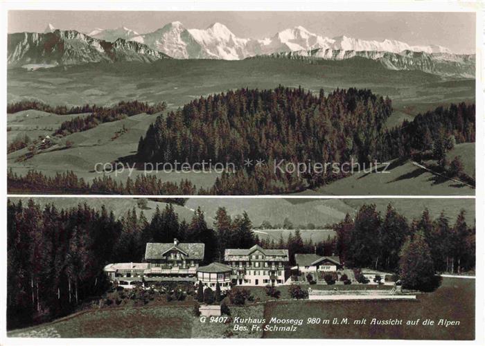 14008003 Moosegg Lauperswil Emmental Signau BE Kurhaus Moosegg mit Blick auf die