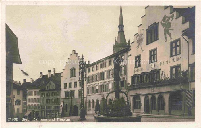 14008545 Biel Bienne BE Rathaus Theater Brunnen