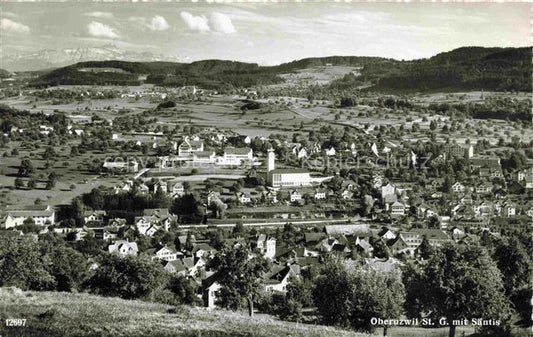 14008562 Oberuzwil SG Panorama mit Blick zum Saentis Appenzeller Alpen